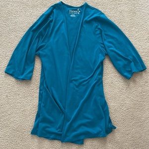 Hanes Teal Cardigan Medium